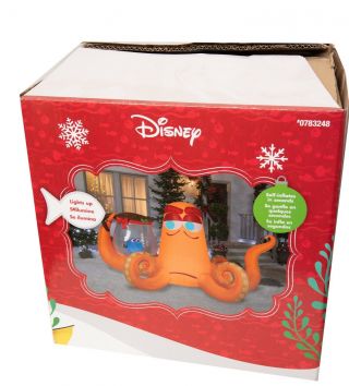 Christmas Santa Disney Hank Dory Octopus Inflatable Airblown Yard Decoration