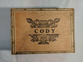 Vintage Cody Puritanos 5 Cent Cigar Box