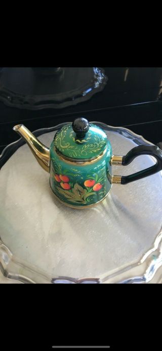 Antique Russian Samovar With Tea Pot 4