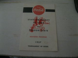 State University Of Iowa Souvenir Program 1957 Tournament Of Roses