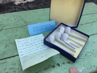 Boxed Set Of Vintage Special Edition Clay Pipes By Pipie Mclean Of Dundee