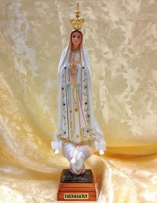 10.  24 " Virgin Mary Our Lady Of Fatima Made In Portugal Statue Figure Estatua