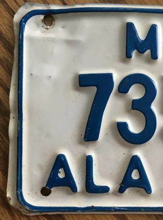 1959 Alabama Motorcycle License Plate 7357 3
