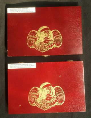 2 " Fat Bottom Betty " Unique " Deadwood Tabacco " Wooden Cigar Boxes By Drew Estate