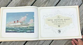 1927 The Motor Ship Bermuda Furness Line Ocean Liner Brochure