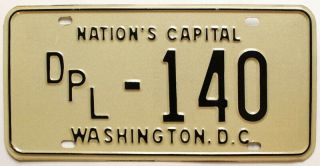 Nos Washington Dc 1969 Diplomat License Plate,  140,  Political,  Government