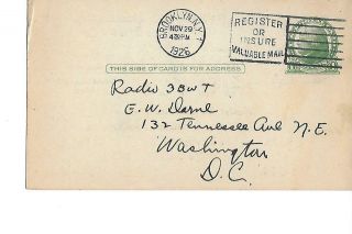 `1926 2CXN Brooklyn Technical high school York QSL Radio Card 2