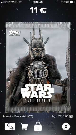 Topp Star Wars Card Trader Pack Art Tier A Solo - Cloud Riders