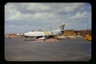 C.  1953 Slide,  Usaf F - 86 Sabre Aircraft At Suwon,  Korea,  Korean War