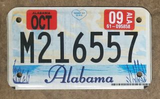 Sweet Home Alabama 2009 Motorcycle License Plate/tag - M216557 Flat