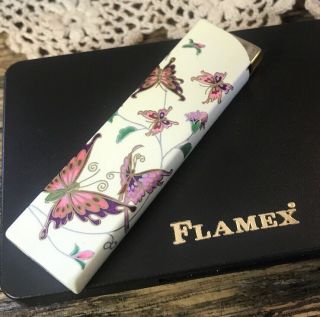 Vintage Flamex Cavalier Butterfly Quartz Electronic Butane Lighter