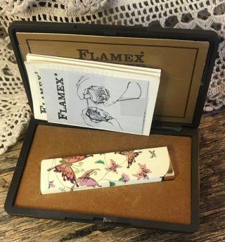 Vintage Flamex Cavalier Butterfly Quartz Electronic Butane Lighter 3