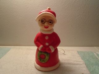 Vintage 1950s Mrs.  Santa Claus Christmas Lighted Blow Mold Yard Decoration 14