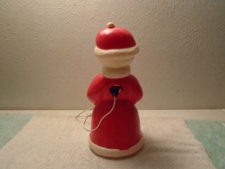 VINTAGE 1950s MRS.  SANTA CLAUS CHRISTMAS LIGHTED BLOW MOLD YARD DECORATION 14 3