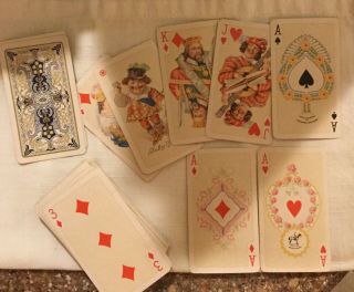 Vintage Italian Leather Dual Playing Card Box Case Ferd Piatnik and Sons,  Vienna 5