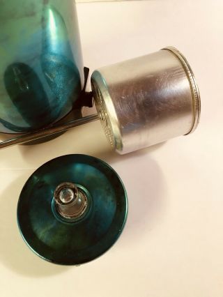 Vintage RARE General Electric Adj Settings Coffee Perco Pot Iridescent Blue 4