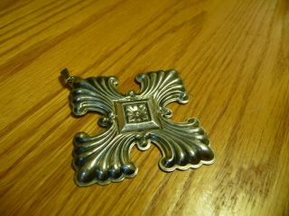 Vintage Sterling Silver.  925 Reed and Barton Christmas Cross Orinament 2