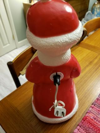 VINTAGE 1950s MRS.  SANTA CLAUS CHRISTMAS LIGHTED BLOW MOLD YARD DECORATION 14 3