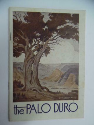 1934 Palo Duro State Park Texas Brochure W Map Ben Carlton Mead Artwork Vintage
