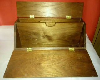 Vintage Wooden Flip - Top Letter/bills Holder Desk Organizer Storage