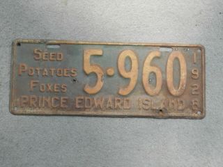 1928 Prince Edward Island License Plate