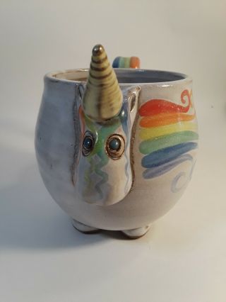 Mudworks Usa Handmade Unicorn Mug Collectible