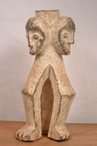 African Tribal Art,  Double face Lega statue from Democratic Republic of Congo 5