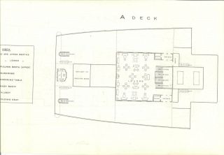Cunard White Star Line AQUITANIA Accommodation Plan 1937 2