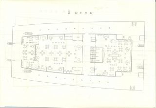 Cunard White Star Line AQUITANIA Accommodation Plan 1937 3