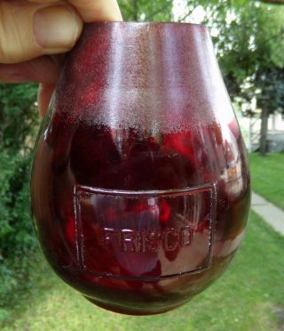Frisco Cast Red Glass 5 - 3/8 " Tall Railroad Lantern Globe