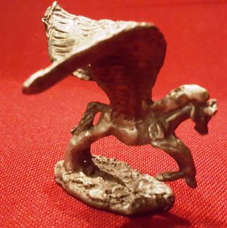 Miniature Pewter 2 " X2.  25 " Pegasos /pegasus Mythical Winged Horse Metal Figurine