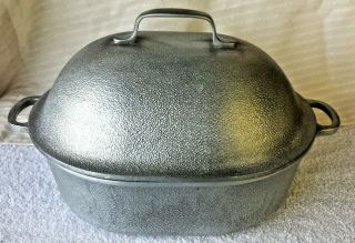 Vintage Century Silver - Seal Cast Aluminum Camp Cook Roaster & Li D 12 " X 10 "