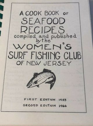 Women’s Surf Fishing Club 1966 Recipe Book Long Beach Island NJ 2