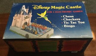Rare Disney Magic Castle 4 - In - 1 Electronic Chess,  Checkers,  Bingo,  Etc By Novag