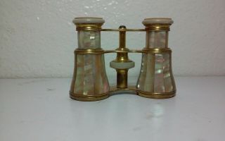 Unique Pair Vintage Opera Glasses,  In Stunning Abalone Shell,  Victorian