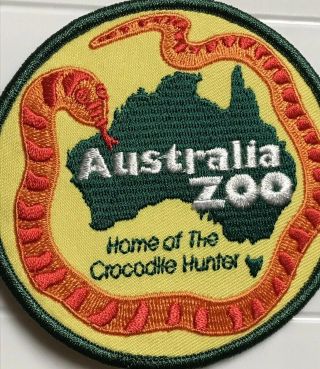 Australia Zoo Home of the Crocodile Hunter Round Souvenir Embroidered Patch 2
