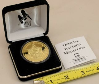 Official 2018 Alaskan Iditarod Dog Sled Race Champion Bronze Medal Token Coin