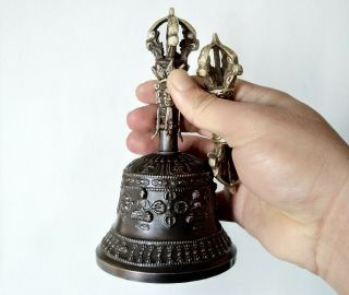 Tibetan Buddhist Bronze Bell 6 