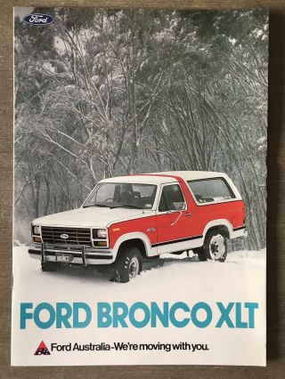 1981 Ford Bronco Xlt Australian Sales Brochure Plus Specification Sheet
