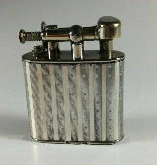 Vintage Lift Arm Silver Wrap Pocket Lighter 1930 