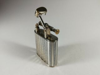 Vintage Lift arm Silver wrap pocket lighter 1930 ' s.  835 silver 3