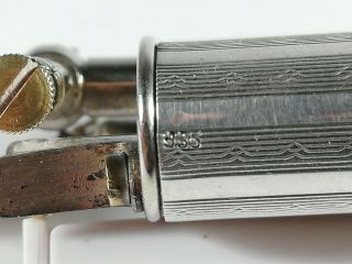 Vintage Lift arm Silver wrap pocket lighter 1930 ' s.  835 silver 6