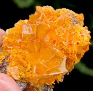 WULFENITE MIMETITE Crystal Cluster Mineral Specimen Rowley Mine AZ Gem Crystals 3