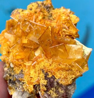 WULFENITE MIMETITE Crystal Cluster Mineral Specimen Rowley Mine AZ Gem Crystals 6