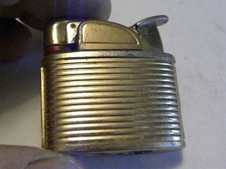 Evans Gold Plated Lighter With Rare Hard To Find Banded Finish