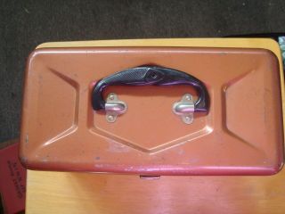 Vintage Sears Roebuck tackle box 2 trays inside toolbox fishing 2