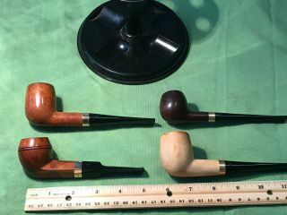 4 Medico Gold Band Pipes With Rack