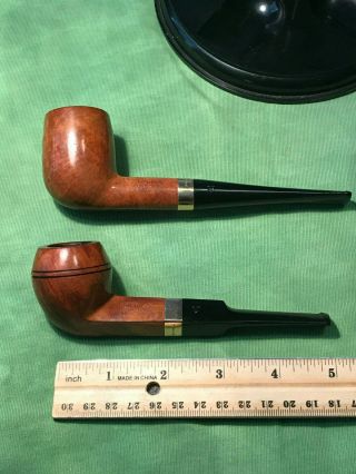 4 Medico Gold Band Pipes with Rack 2