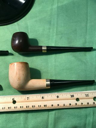 4 Medico Gold Band Pipes with Rack 3