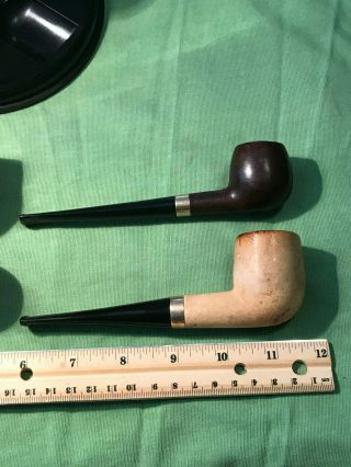 4 Medico Gold Band Pipes with Rack 5